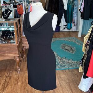 W by Worth Jet Black Scoop Neck Sleeveless Dress Size 6